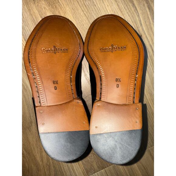 Cole Haan Monk Strap Buckle Leather Dressy Shoes Black Men's - Size 8.5 - X6 - Picture 7 of 12